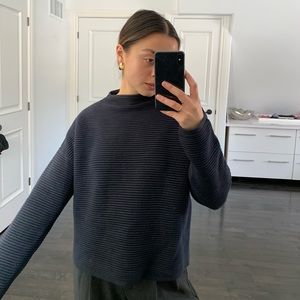 Topshop Ribbed Navy Sweater